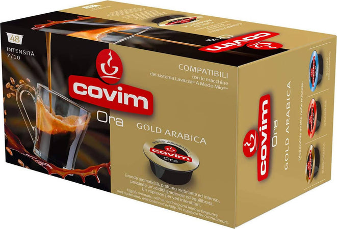 Covim 96 Capsule Caffè Miscela Gold Arabica Compatibili Con Lavazza a Modo Mio Covim Caffè 2 Confezioni Da 48 Pz Alimentari e cura della casa/Caffè tè e bevande/Caffè/Cialde e capsule di caffè Franco Pausa Caffè - Albano Laziale, Commerciovirtuoso.it