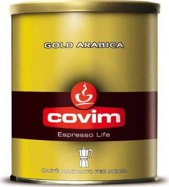 250 grCaffè macinato in lattina per moka - Covim Caffè - Caffè macinato in lattina per moka Gold Arabica 250 gr 250 gr Caffè macinato in lattina Non solo alimenti - Albano Laziale, Commerciovirtuoso.it