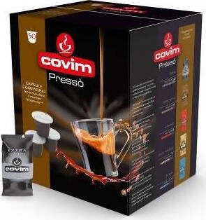 50 capsule Extra Covim Caffè in Capsule Pressò capsule compatibili Nespresso miscela Extra confezione da 50 pz capsule caffè Non solo alimenti - Albano Laziale, Commerciovirtuoso.it