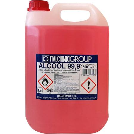Alcool denaturato 99% per uso domestico e professionale