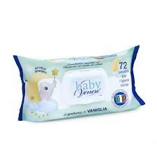 BABY VENERE Salviettine Detergenti delicate ed emollienti - formulazione arricchita con glicerina - profumo VANIGLIA - per pelli sensibili - 12 pacchi da 72 salviettine - 864 salviettine DERMACOTONE