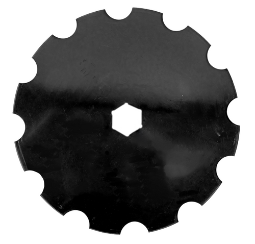Disco frangizolle dentato Ø 610mm sp. 5mm con foro esagonale da 67mm