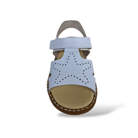 Sandali Bambino Andanines Bianco Beige Cerimonia Unisex con Velcro - Primavera Estate 2026