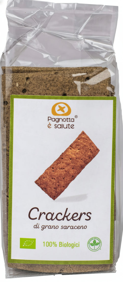 Crackers Integrali BIO Senza lievito Crackers Di Grano Saraceno Biologici Crackers Proteici 100% Senza Lievito Artigianali Made in Italy Alimentari e cura della casa/Snack dolci e salati/Cracker/All'acqua Pagnotta è Salute - Milazzo, Commerciovirtuoso.it