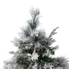 Albero di natale innevato con Pigne Crans Montana in  PE Effetto Real Touch + PP Effetto Aghi di Pino