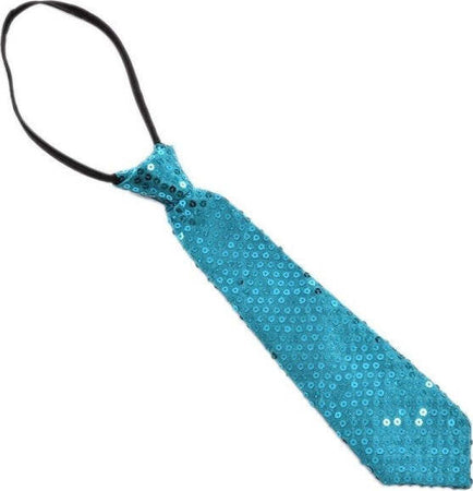 Cravatta-Paillettes-Azzurro-Teatro-Paillette-Raso-Cravattino-Frack-Festa-Ballo