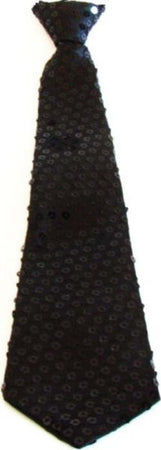 Cravatta-Paillettes-Nero-Teatro-Paillette-Raso-Cravattino-Frack-Festa-Ballo