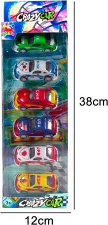 Crazy Car Macchinine Di Colori Differenti Nazioni Pezzi 6 Gioco Per Bambini 3+ Giochi e giocattoli/Veicoli/Macchine e camion/Auto e auto da corsa Trade Shop italia - Napoli, Commerciovirtuoso.it