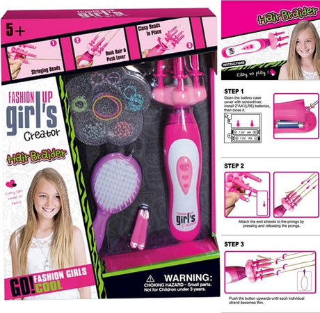 Crea Le Trecce Per Capelli Fashion Up Girls Girl's Creator Bellezza/Cura dei capelli/Accessori styling capelli/Extension parrucche e accessori/Extension Trade Shop italia - Napoli, Commerciovirtuoso.it