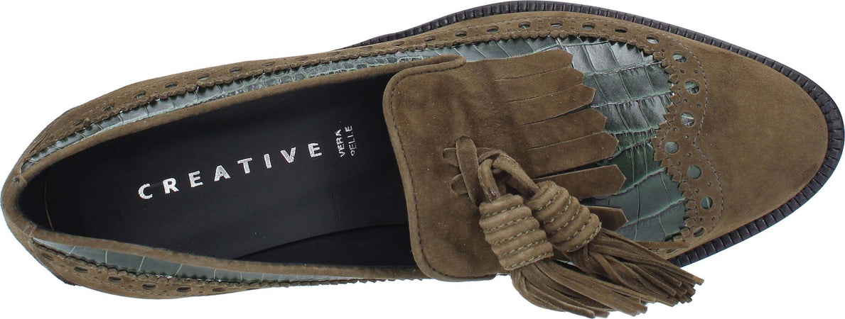 CREATIVE-Scarpe-basse-Verde-da-donna