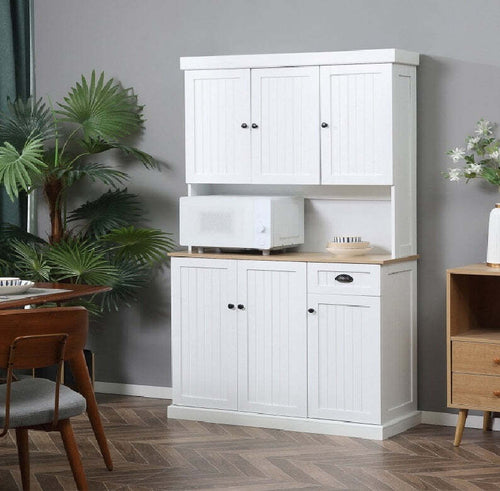 credenza-alta-armadio-Mobile-per-microonde-Dispensa-Cucina-in-Legno-con-Armadietti-e-Cassetto-Stile-Country,-101x39x180cm,-Bianco--soggiorno-salotto-sala-pranzo-F835-112V83WTA