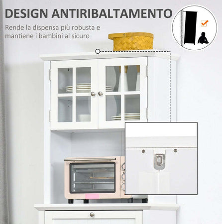 credenza-alta-cucina-Mobile-Dispensa-Alto-con-2-Armadietti,-Ripiani-Regolabili-e-Piano-d'Appoggio,-in-MDF,-70x40x164-cm,-Bianco-,-mobile-multiuso-ingresso-camera-bagno-F835-343A