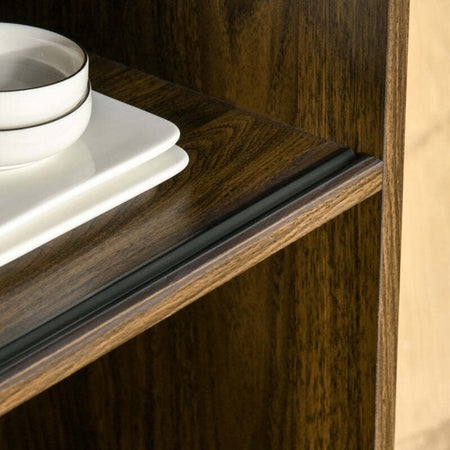 Credenza-alta-da-cucina-Moderna-con-3-Cassetti-e-Armadietti,-Mobile-Dispensa-per-sala-da-pranzo-Soggiorno-in-Legno,-80x40x178cm,-Noce-F835-413A