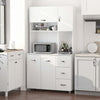 Credenza-alta-da-Cucina-Moderna-con-Cassetti,-Armadietti-e-Ripiani-Aperti,-100x39.5x183.5cm,-Bianco-mobile-armadio-multiuso-sala-da-pranzo-camera-soggiorno-Bagno-F835-242A