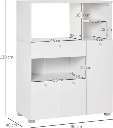 credenza-alta-da-Cucina-per-Microonde-con-Armadietti,-Mensole-e-Cassetto,-Credenza-Moderna-in-Legno-90x40x120cm-Bianco-mobile-multiuso-sala-pranzo-ingresso-camera-cameretta-bagno-F835-398A
