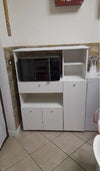 credenza-alta-da-Cucina-per-Microonde-con-Armadietti,-Mensole-e-Cassetto,-Credenza-Moderna-in-Legno-90x40x120cm-Bianco-mobile-multiuso-sala-pranzo-ingresso-camera-cameretta-bagno-F835-398A