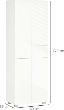 credenza-alta-Dispensa-Cucina-con-4-Ante,-3-Ripiani-Regolabili-e-Mensole-a-5-Livelli-in-MDF-e-legno,-60x35x170-cm,-Bianco-,-anche-ingresso-soggiorno-bagno-F835-612A