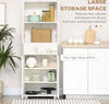 credenza-alta-Dispensa-Cucina-con-4-Ante,-3-Ripiani-Regolabili-e-Mensole-a-5-Livelli-in-MDF-e-legno,-60x35x170-cm,-Bianco-,-anche-ingresso-soggiorno-bagno-F835-612A