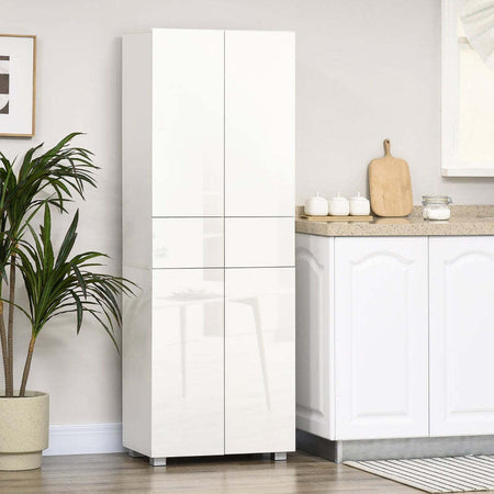 credenza-alta-Dispensa-Cucina-con-4-Ante,-3-Ripiani-Regolabili-e-Mensole-a-5-Livelli-in-MDF-e-legno,-60x35x170-cm,-Bianco-,-anche-ingresso-soggiorno-bagno-F835-612A