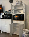 Credenza-Alta-per-Cucina,-Mobile-Buffet-in-Legno-Bianco--Armadio-Dispensa-in-Stile-Classico,-Bianco,-70x39.5x170cm-anche-ufficio-studio-F835-276A