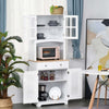 Credenza-Alta-per-Cucina,-Mobile-Buffet-in-Legno-Bianco--Armadio-Dispensa-in-Stile-Classico,-Bianco,-70x39.5x170cm-anche-ufficio-studio-F835-276A