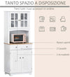 Credenza-Alta-per-Cucina,-Mobile-Buffet-in-Legno-Bianco--Armadio-Dispensa-in-Stile-Classico,-Bianco,-70x39.5x170cm-anche-ufficio-studio-F835-276A