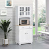 Credenza-Alta-per-Cucina,-Mobile-Buffet-in-Legno-Bianco--Armadio-Dispensa-in-Stile-Classico,-Bianco,-70x39.5x170cm-anche-ufficio-studio-F835-276A