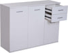 credenza-bianca-madia-mobile-tv-bianco-Armadietto-da-Ufficio-studio-3-Armadietti-2-Cassetti-Legno-106x35x76cm-buffet-comò-cucina-soggiorno-F837-003A