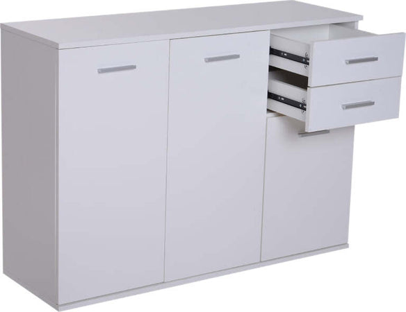 credenza-bianca-madia-mobile-tv-bianco-Armadietto-da-Ufficio-studio-3-Armadietti-2-Cassetti-Legno-106x35x76cm-buffet-comò-cucina-soggiorno-F837-003A