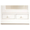 Biscottini Credenza Country in legno massello di tiglio finitura bianca anticata L142xPR50xH225 cm. Made in Italy
