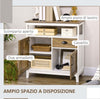 credenza-madia-soggiorno-ingresso-camera-mobile-Cucina-Stile-Rustico-con-Armadietti-e-Cassetto--76.6x-35x-81.5cm,-Bianco-e-Marrone-F838-344V00CGA