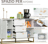 Credenza-Moderna-Bianca,-madia-Bassa-Buffet-per-Cucina-o-Sala-da-Pranzo-con-3-Cassetti-e-2-Ante,-120x40x76cm-,-mobile-tv-F837-151A