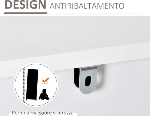Credenza-Moderna-Bianca,-madia-Bassa-Buffet-per-Cucina-o-Sala-da-Pranzo-con-3-Cassetti-e-2-Ante,-120x40x76cm-,-mobile-tv-F837-151A