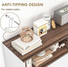 Credenza-Moderna-madia-da-Cucina-in-Legno-con-Armadietti,-Cassetto-e-Vano-Aperto,-105x39x83cm,-Bianco-e-marrone-mobile-multiuso-ufficio-studio-ingresso