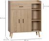 Credenza-Moderna-Multiuso-con-Armadietto-e-Cassetto-in-Legno-80x30x96.5cm-,-madia-comò-mobile-F839-384NDA