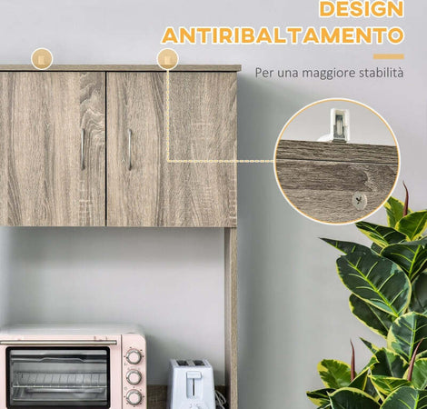Credenza-Moderna-per-Cucina-o-Sala-da-Pranzo,-Buffet-armadio-con-Cassetti-in-Legno,-Grigio,-71x41x178cm-mobile-multiuso-soggiorno-ufficio-studio-bagno-F801-098V01A