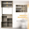 Credenza-Moderna-per-Cucina-o-Sala-da-Pranzo,-Buffet-armadio-con-Cassetti-in-Legno,-Grigio,-71x41x178cm-mobile-multiuso-soggiorno-ufficio-studio-bagno-F801-098V01A