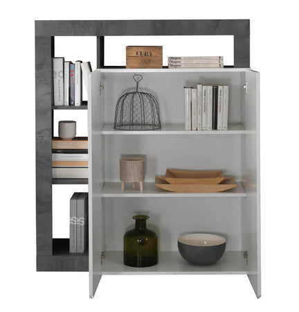 Credenza Mogol bianco lucido ossido 108x42x127H