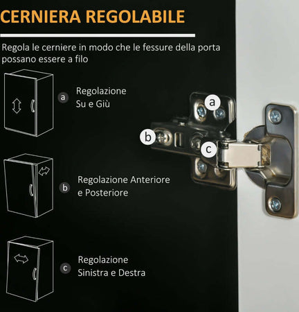 credenza-soggiorno-salotto-ingresso-Mobiletto-da-Cucina-Moderno-in-MDF-con-2-Armadietti,-1-Cassetto-e-Ripiani-Regolabili,-90x40x90-cm,-Bianco-e-Nero-anche-ufficio-studio-camera-bagno-F838-221A