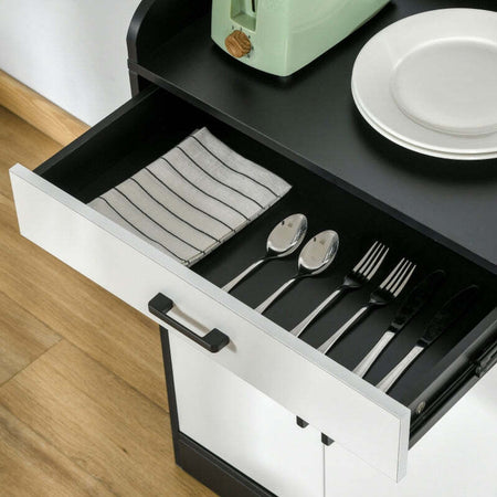 credenza-soggiorno-salotto-ingresso-Mobiletto-da-Cucina-Moderno-in-MDF-con-2-Armadietti,-1-Cassetto-e-Ripiani-Regolabili,-90x40x90-cm,-Bianco-e-Nero-anche-ufficio-studio-camera-bagno-F838-221A