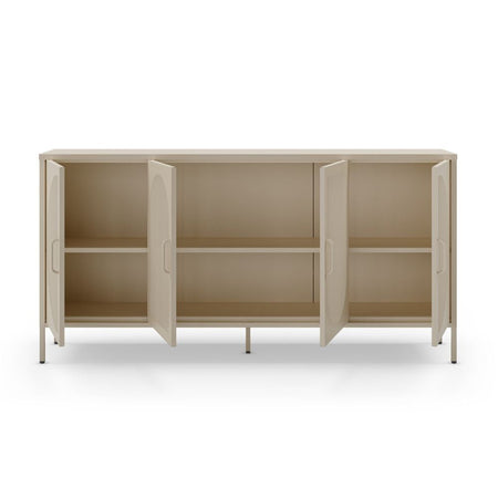 Credenza Tayra in metallo con 4 ante 160 cm. crema