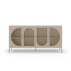 Credenza Tayra in metallo con 4 ante 160 cm. crema