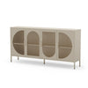 Credenza Tayra in metallo con 4 ante 160 cm. crema