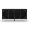 Credenza Tayra in metallo con 4 ante 160 cm. nero