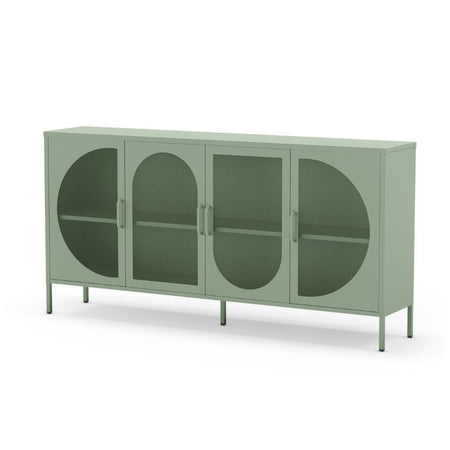 Credenza Tayra in metallo con 4 ante 160 cm. verde menta