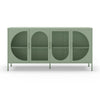 Credenza Tayra in metallo con 4 ante 160 cm. verde menta