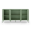 Credenza Tayra in metallo con 4 ante 160 cm. verde menta