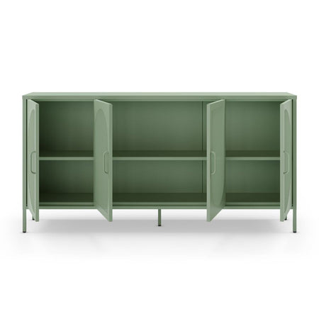 Credenza Tayra in metallo con 4 ante 160 cm. verde menta
