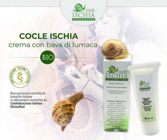 Crema con Bava di Lumaca Helix Aspersa - 50ml Ideale Per Smagliature Macchie Cutanee Acne Arrossamento Irritazioni Prodotta in Italia Coclè