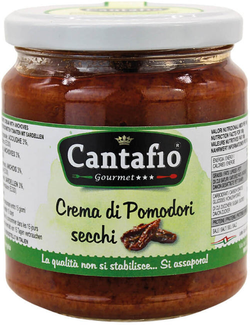 Crema di pomodori secchi con acciughe CANTAFIO GOURMET® crema artigianale con pomodorini secchi Calabresi e Acciughe 280gr